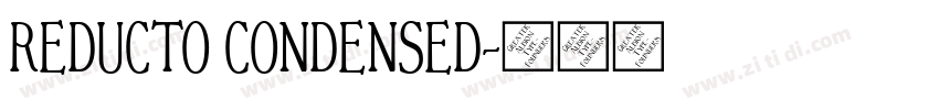 REDUCTO CONDENSED字体转换